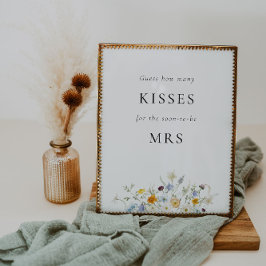 Rate, wie viele Kisses Game Sign Poster