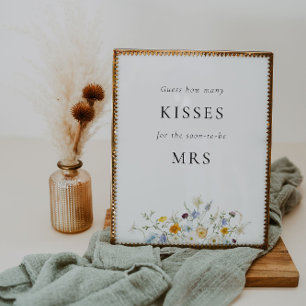 Rate, wie viele Kisses Game Sign Poster
