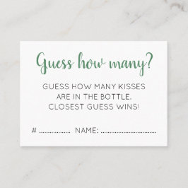 Rate Wie viele Kisses Lemon Brautparty Game Visitenkarte
