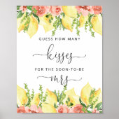 Rate, wie viele Kisses Lemons Blumendusche Spiel Poster (Vorne)