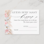Rate, wie viele Kisses Pampas Grass Game Cards Begleitkarte (Vorderseite)