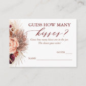 Rate, wie viele Kisses Pampas Grass Game Cards Begleitkarte (Vorderseite)