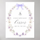Rate wie viele Kisses Shower Game Wildblume Bow Poster (Vorne)