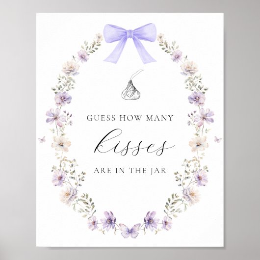 Rate wie viele Kisses Shower Game Wildblume Bow Poster (Vorne)