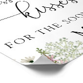 Rate, wie viele Küsse | Chic Wildblume Poster (Ecke)