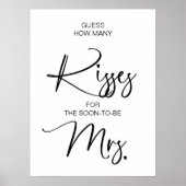 Rate, wie viele Küsse für die bald werdende Mrs. S Poster (Vorne)