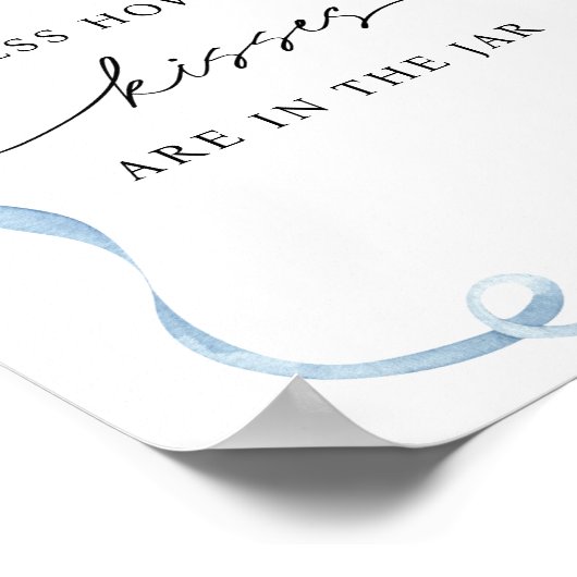 Rate, wie viele Küsse im Jar Blue Bow sind Poster (Ecke)