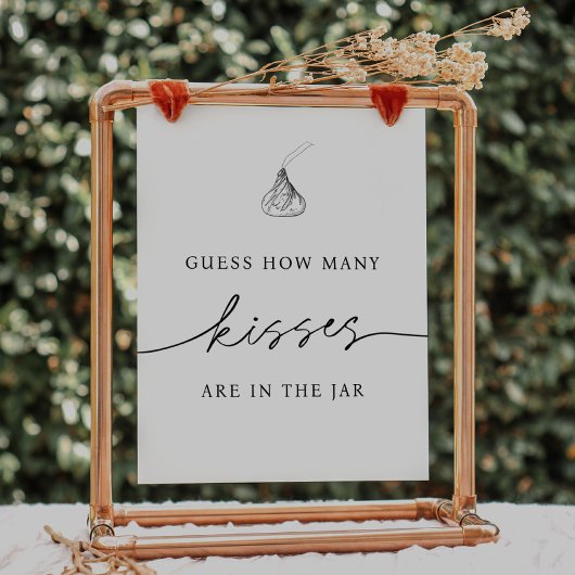 Rate, wie viele Küsse im Jar sind Poster