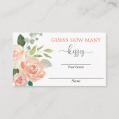 Rate, wie viele Küsse Karten Pfirsichgrün (Vorderseite)