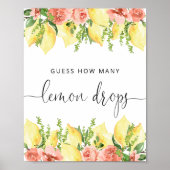 Rate, wie viele Lemon Drops Duschspielzeichen Poster (Vorne)