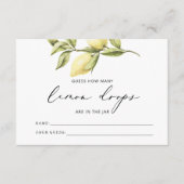 Rate, wie viele Lemon Drops-Spielkarten Begleitkarte (Vorderseite)