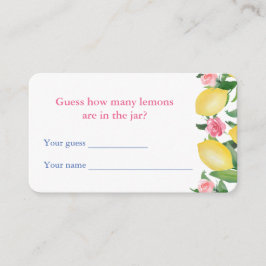 Rate, wie viele Lemons Brautparty Game Card Begleitkarte