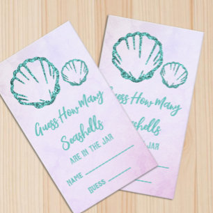 Rate, wie viele Muscheln Baby Shower Begleitkarte