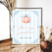 Rate Wie viele Pumpkins Blue Bow Poster