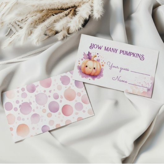 Rate, wie viele Pumpkins Halloween Baby Showspiel Begleitkarte