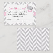 Rate wie viele - rosa Elefanten Begleitkarte (Vorne/Hinten)