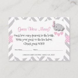 Rate wie viele - rosa Elefanten Begleitkarte