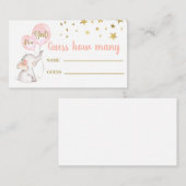 Rate, wie viele rosa Elefantenspielkarten Begleitkarte (Vorne/Hinten)