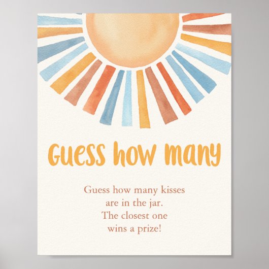 Rate, wie viele Sonnenschein Babydusche-Spiel Poster (Vorne)