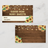 Rate wie viele Süßigkeiten rustikale Babydusche sp Begleitkarte (Vorne/Hinten)
