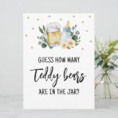 Rate, wie viele Teddy Bears Candies Sign Game Einladung (Stehend Vorderseite)