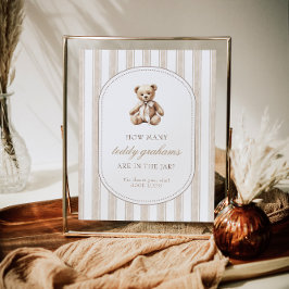 Rate, wie viele Teddy Grahams Baby Showspielzeiche Poster