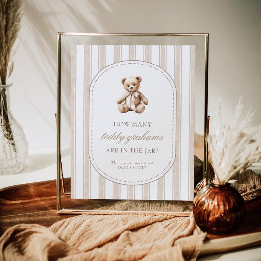 Rate, wie viele Teddy Grahams Baby Showspielzeiche Poster