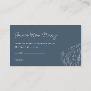 Rate wie viele Topaz Blue Wildblume Game Begleitkarte