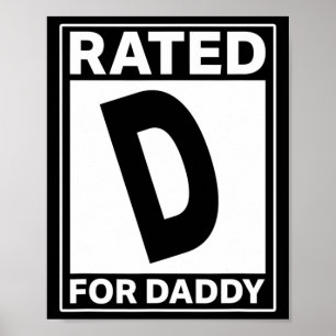 Rated D für Daddy Funny Vathday Poster