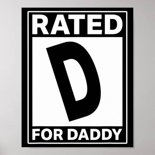 Rated D für Daddy Funny Vathday Poster (Vorne)