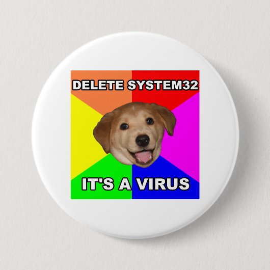Ratehund sagt: Löschen Sie das Virus Button (Vorderseite)