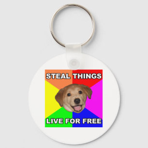 Ratehund stehlen die Sachen, die für freies Live Schlüsselanhänger