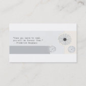 Ratemodernes BERUFLICHES abstraktes minimales Visitenkarte (Rückseite)