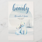 Raten Sie Baby Features Dusche Spiel Polar Bear Cu Flyer (Hinten)