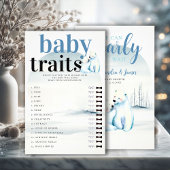 Raten Sie Baby Features Dusche Spiel Polar Bear Cu Flyer