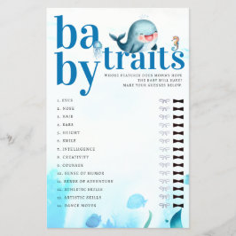 Raten Sie Baby Features Duschgame Niedlich Blue Wh Flyer