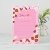 Raten Sie Baby Food Berry Sweet Baby Duschkarte Einladung (Stehend Vorderseite)