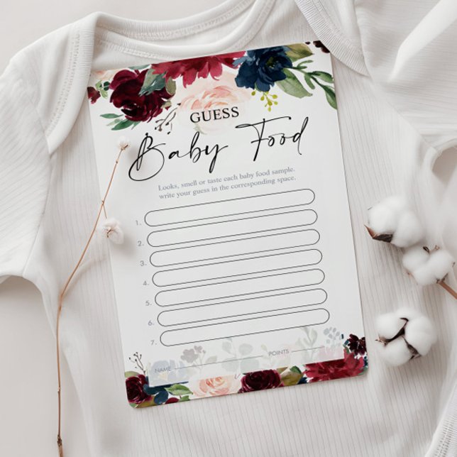 Raten Sie Baby Food Game Cards - Baby Showspiel (Von Creator hochgeladen)