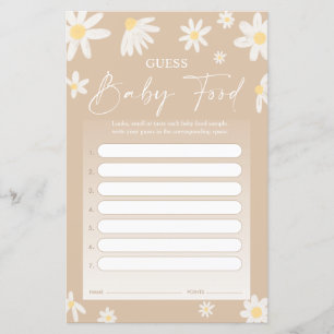 Raten Sie Baby Food Game - Daisy Baby Showcard