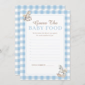 Raten Sie Baby Food Rocking Hors Baby Shooter Game Einladung (Vorne/Hinten)