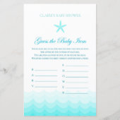 Raten Sie Babyartikel - Baby Showspiel (Vorderseite)