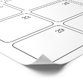 Raten Sie Baby's Birthday Baby Shower Burgundy Flo Poster (Ecke)