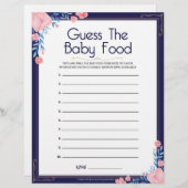 Raten Sie das Baby Food [Blumenrahmen] Briefbogen (Vorne/Hinten)