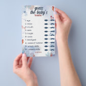 Raten Sie das Baby Game Under Sea Baby Shower Flyer (Handgriff)