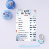 Raten Sie das Baby Game Under Sea Baby Shower Flyer (Einzeln)