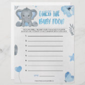 Raten Sie das Babynahrung [Baby Elephant [blau] Briefbogen (Vorne/Hinten)