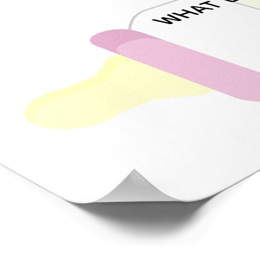 Raten Sie das Gewicht und das Date Baby Dusche Spi Poster (Ecke)