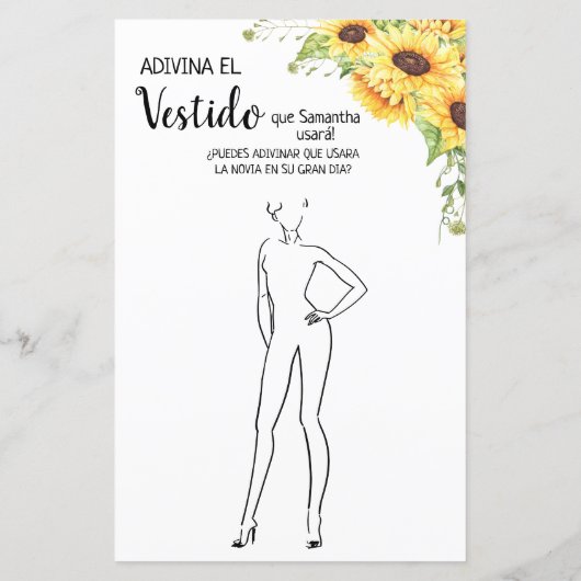 Raten Sie das Kleid Brautparty englisch spanisch S (Rückseite)