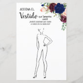 Raten Sie das Kleid Brautparty englisch spanisch S (Rückseite)