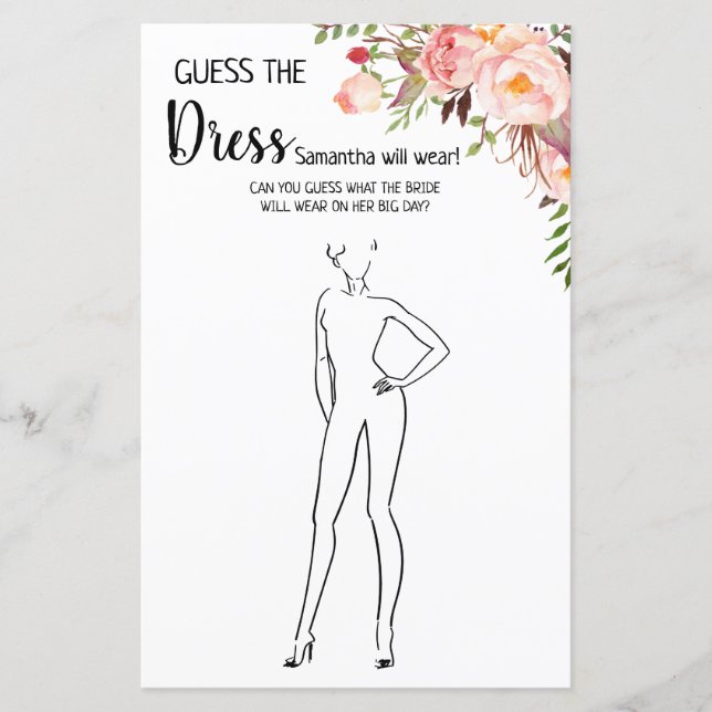 Raten Sie das Kleid Brautparty englisch spanisch S (Vorderseite)